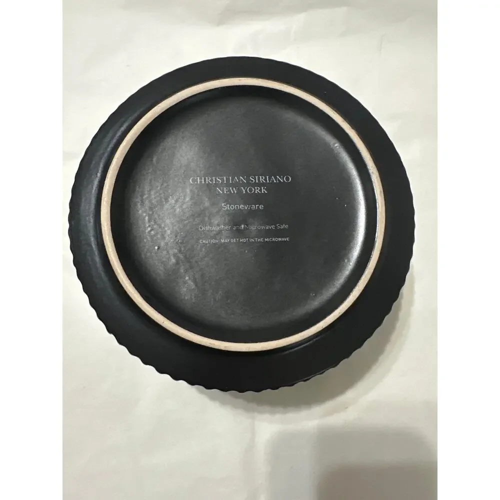 Christian Siriano New York Stoneware replacement bowl 6” x2.75” Matt black